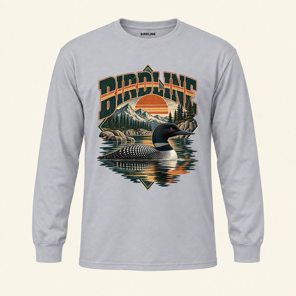 Loon Lake Long Sleeve Shirt in Sport Grey, front view