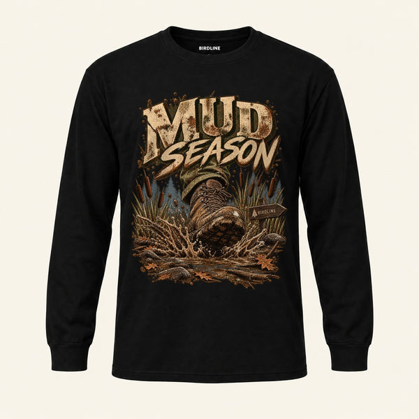 Mud Season Long Sleeve Shirt in Black, front view