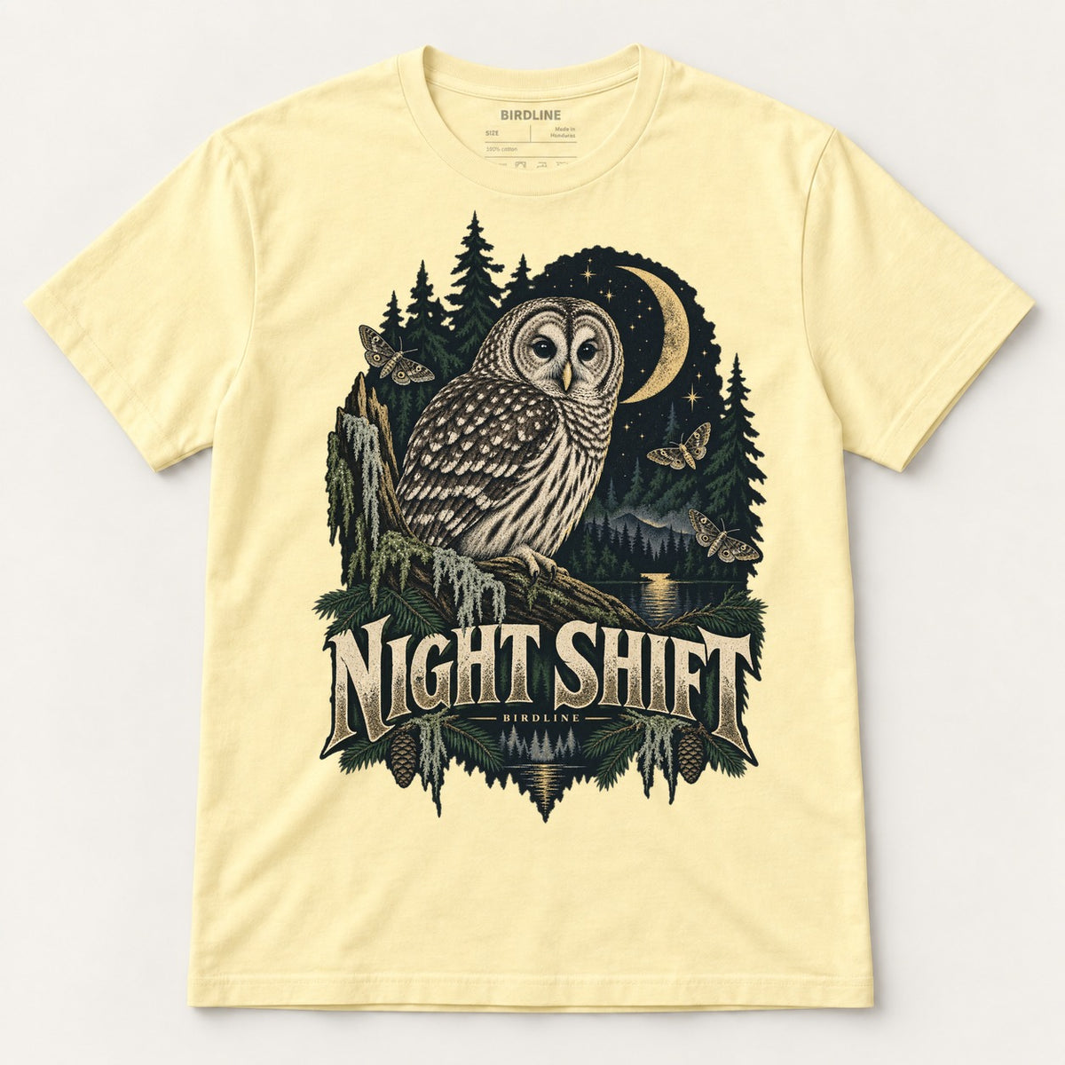 Night Shift T-Shirt in Cornsilk, front view