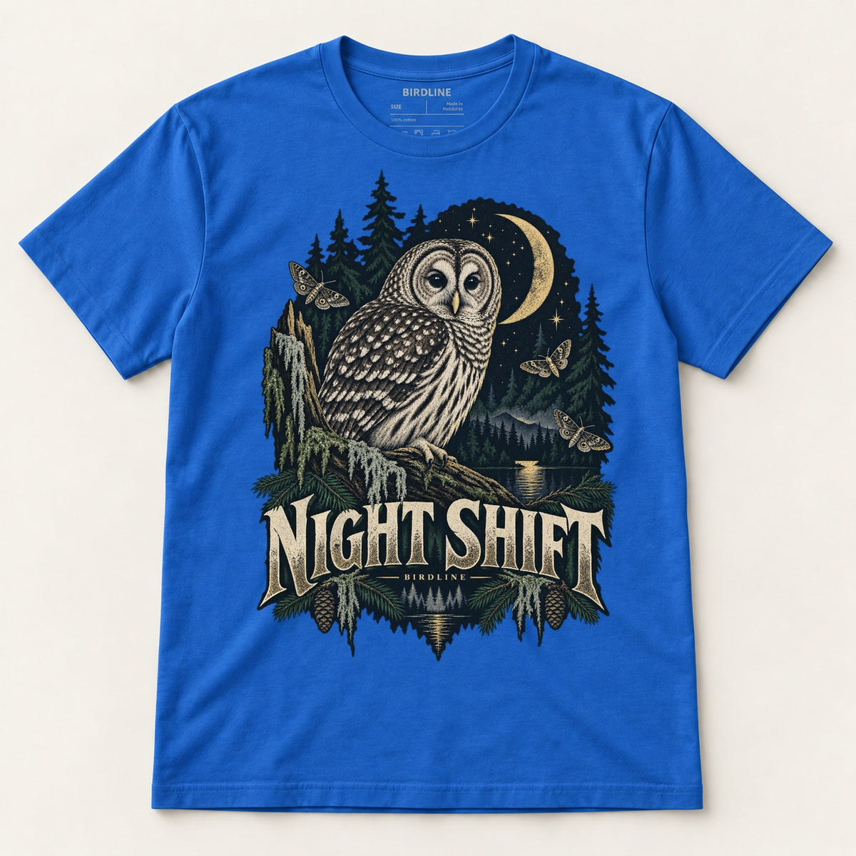 Night Shift T-Shirt in Royal, front view