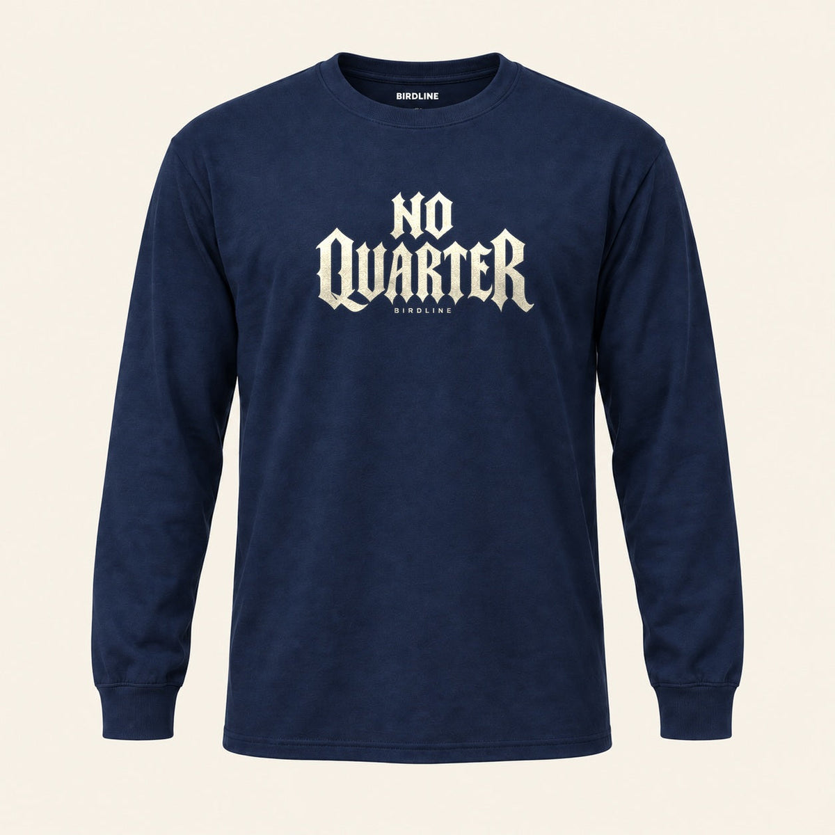 No Quarter Long Sleeve Shirt in Navy, front view