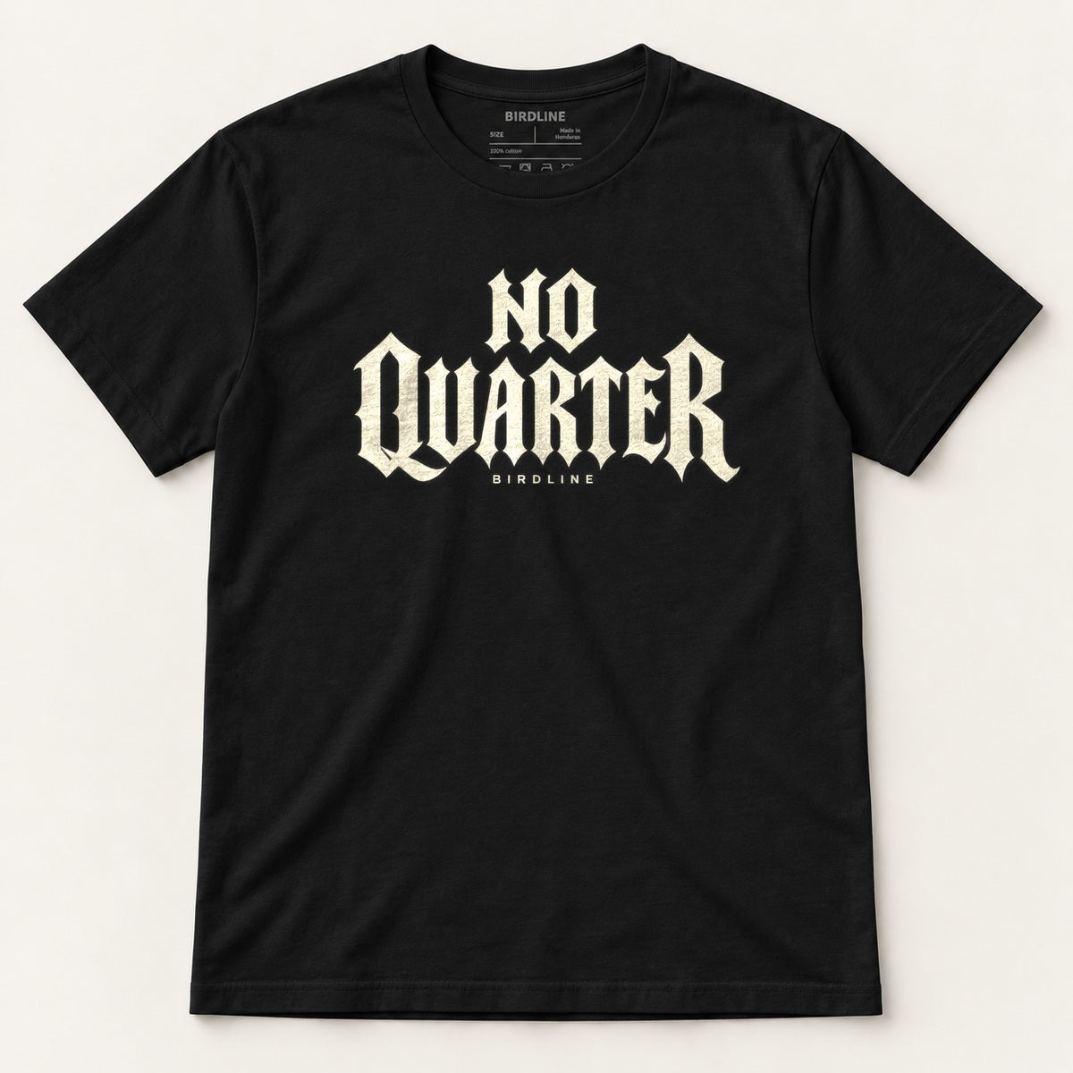 No Quarter T-Shirt in Black, front view