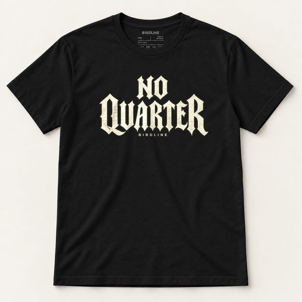 No Quarter T-Shirt in Black, front view