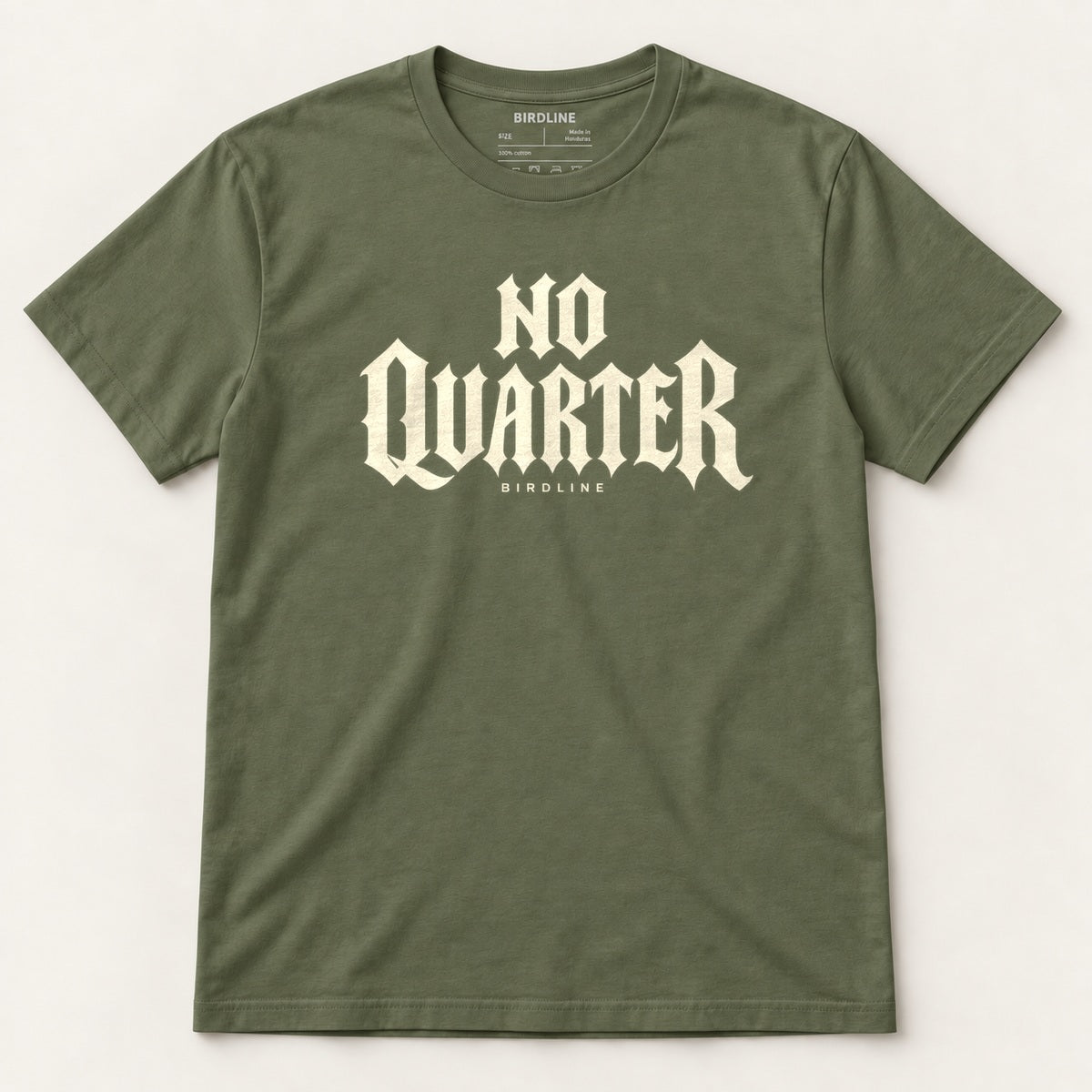 No Quarter T-Shirt in Military Green, front view