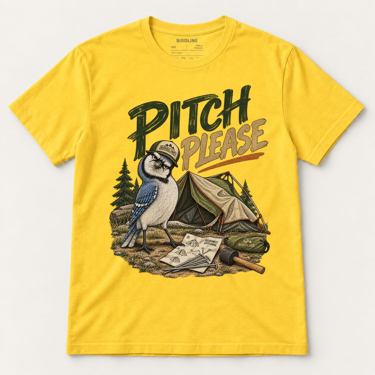 Pitch Please T-Shirt in Daisy, front view