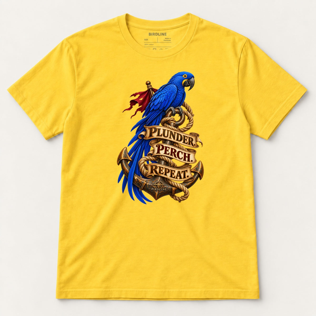 Plunder Perch Repeat T-Shirt in Daisy, front view