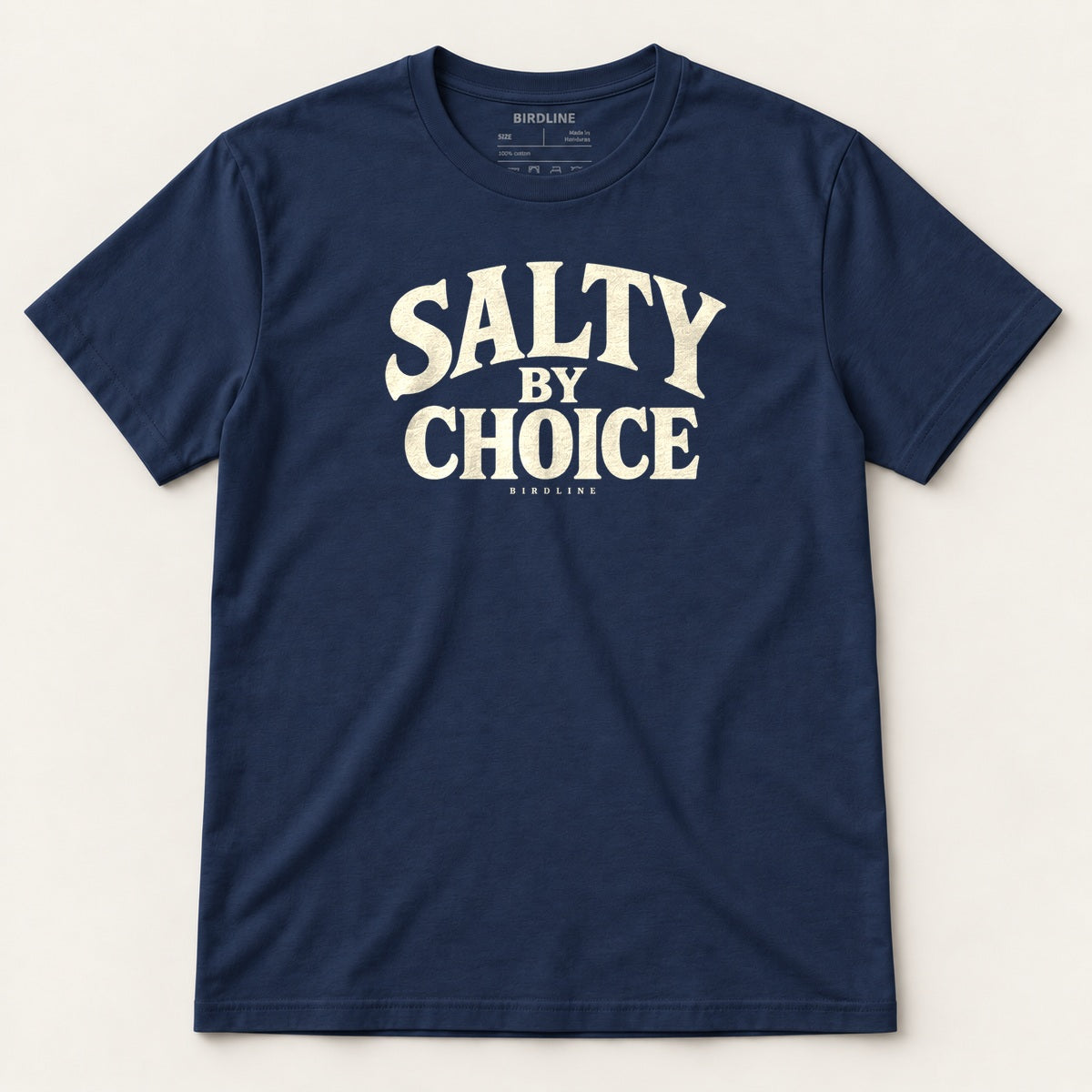Salty By Choice T-Shirt in Navy, front view