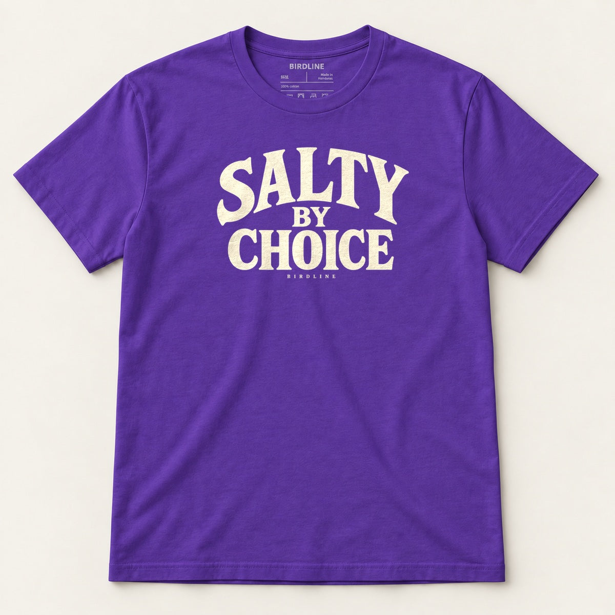Salty By Choice T-Shirt in Purple, front view