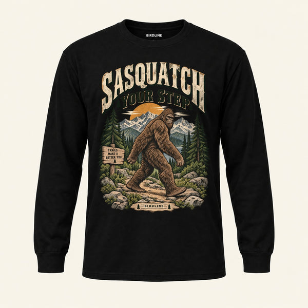 Sasquatch Your Step Long Sleeve Shirt, alternate view