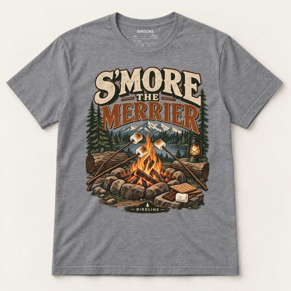 S'more The Merrier T-Shirt in Graphite Heather, front view
