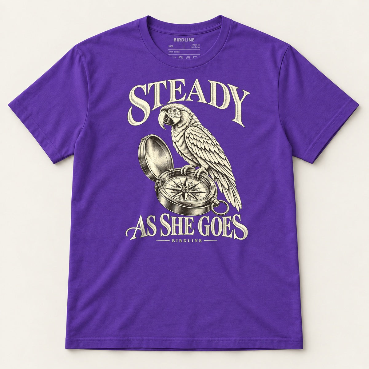 Steady As She Goes T-Shirt in Purple, front view