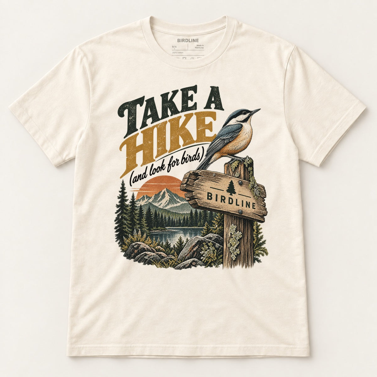 Take A Hike T-Shirt in Natural, front view