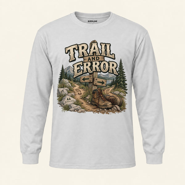 Trail And Error Long Sleeve Shirt in Ash, front view