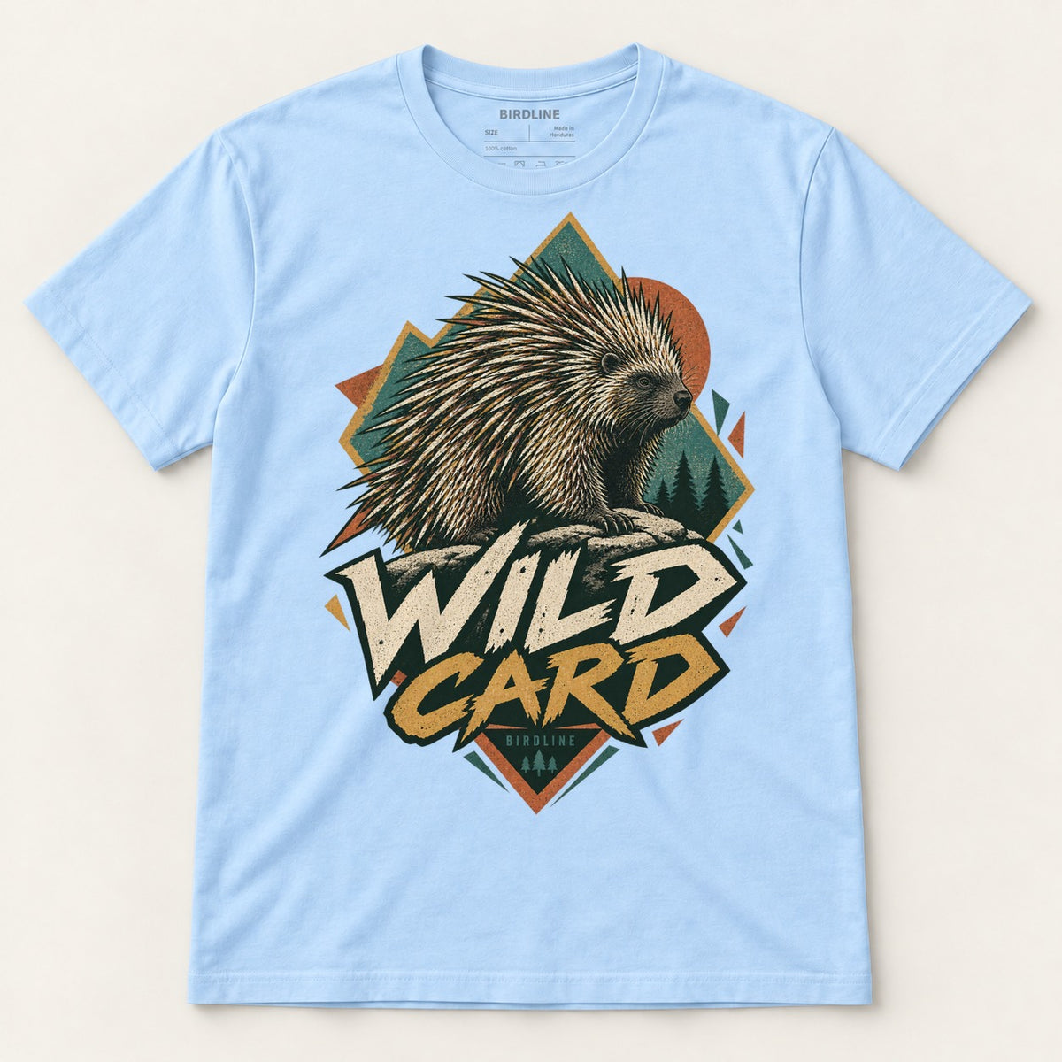 Wild Card T-Shirt in Light Blue, front view