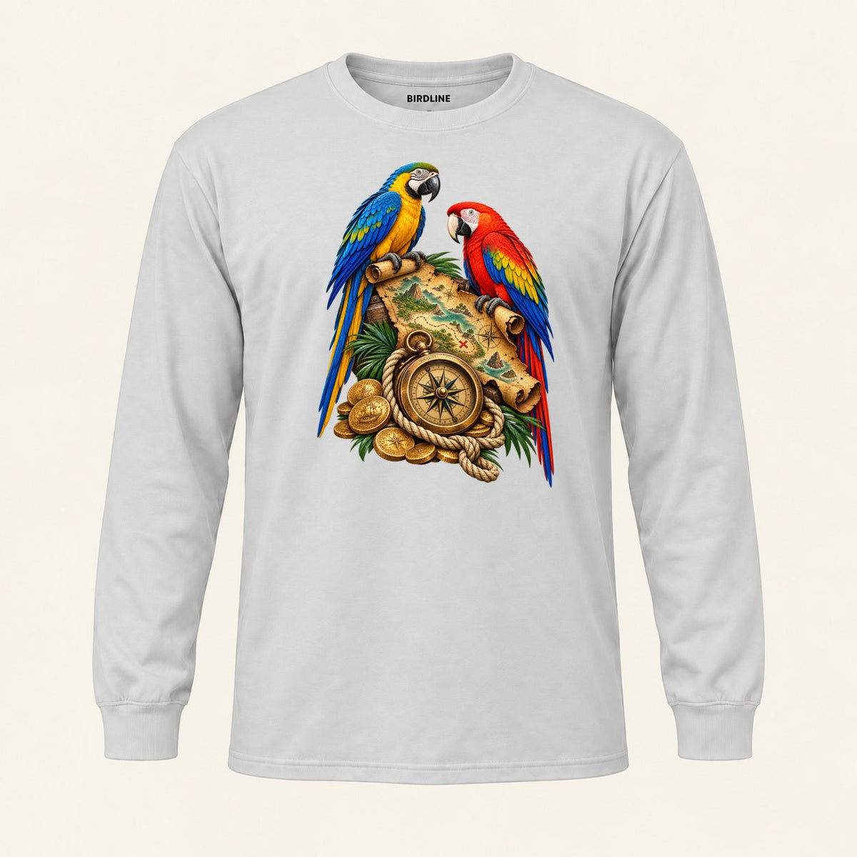 X Marks The Perch Long Sleeve Shirt in Ash, front view