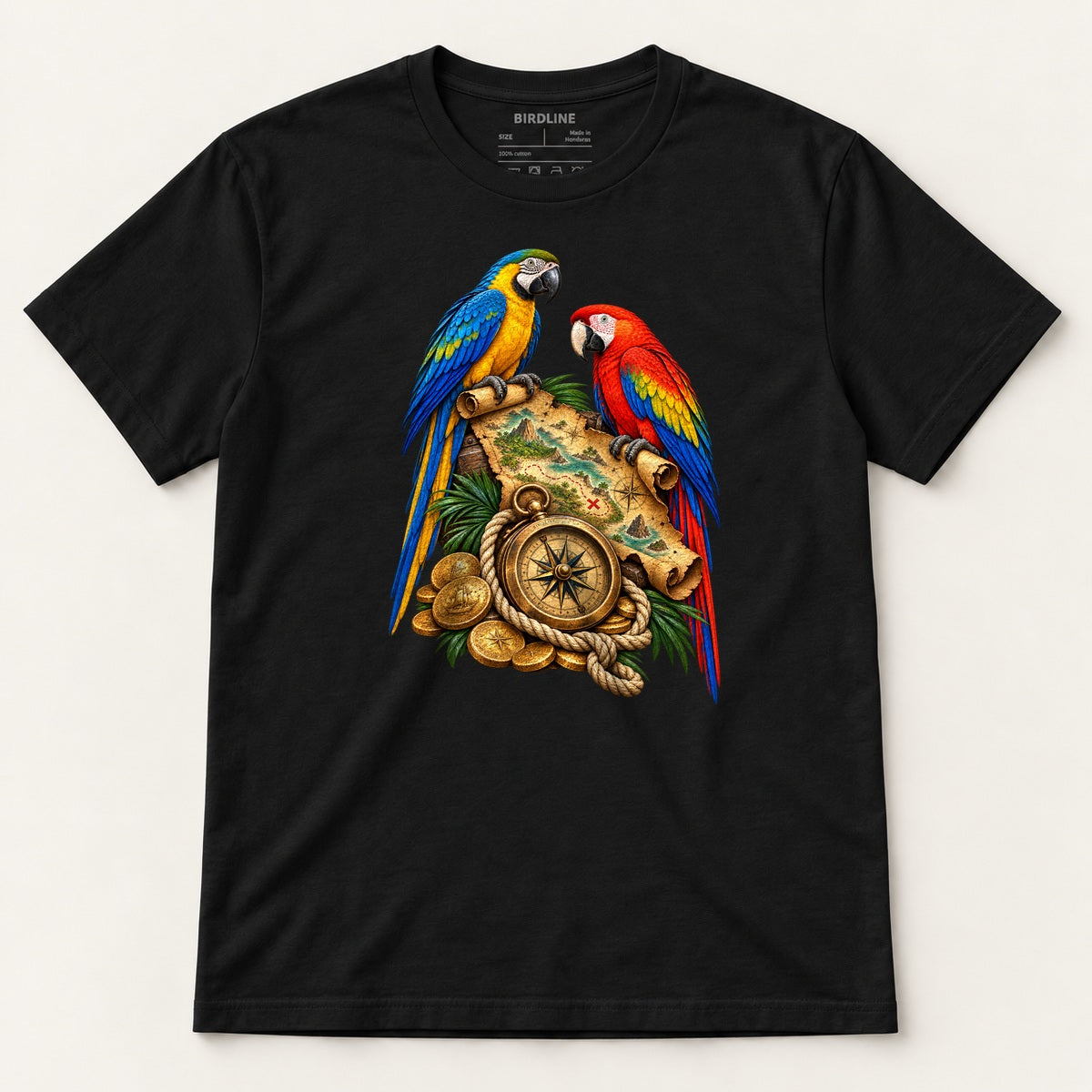 X Marks The Perch T-Shirt in Black, front view