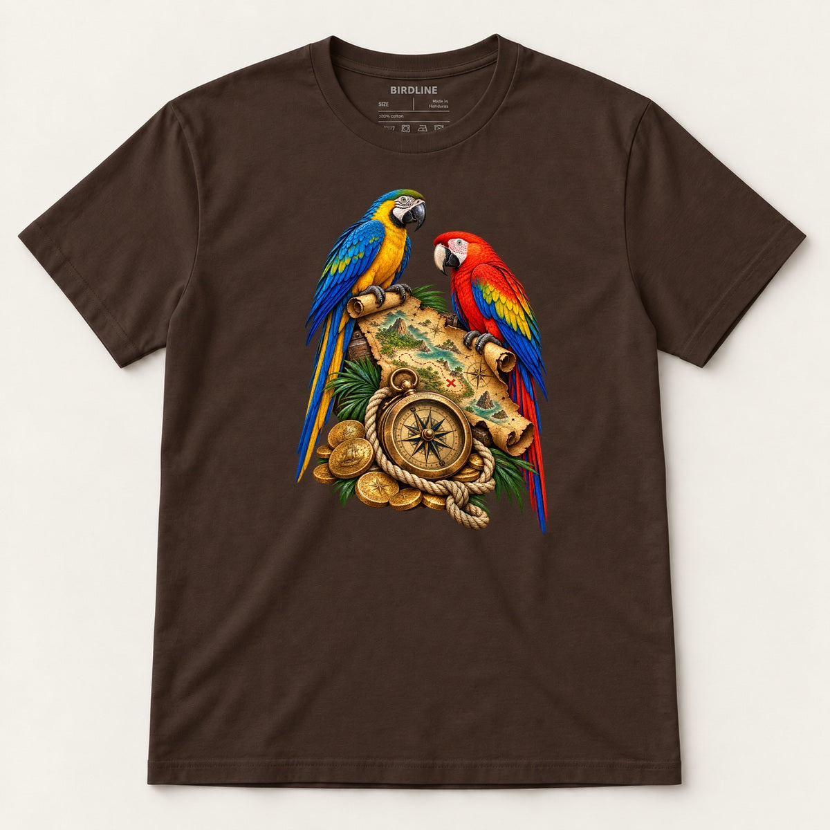 X Marks The Perch T-Shirt in Dark Chocolate, front view