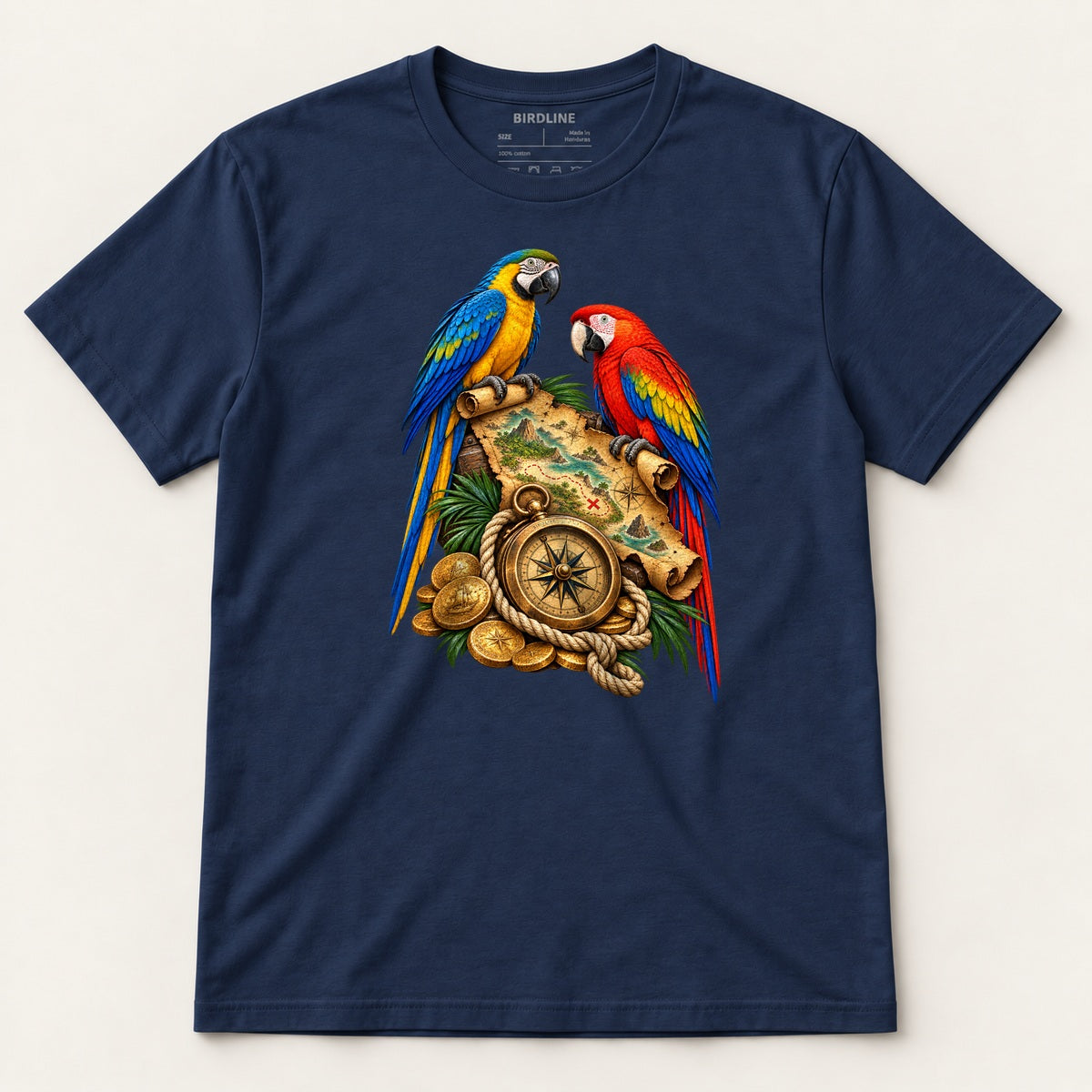 X Marks The Perch T-Shirt in Navy, front view