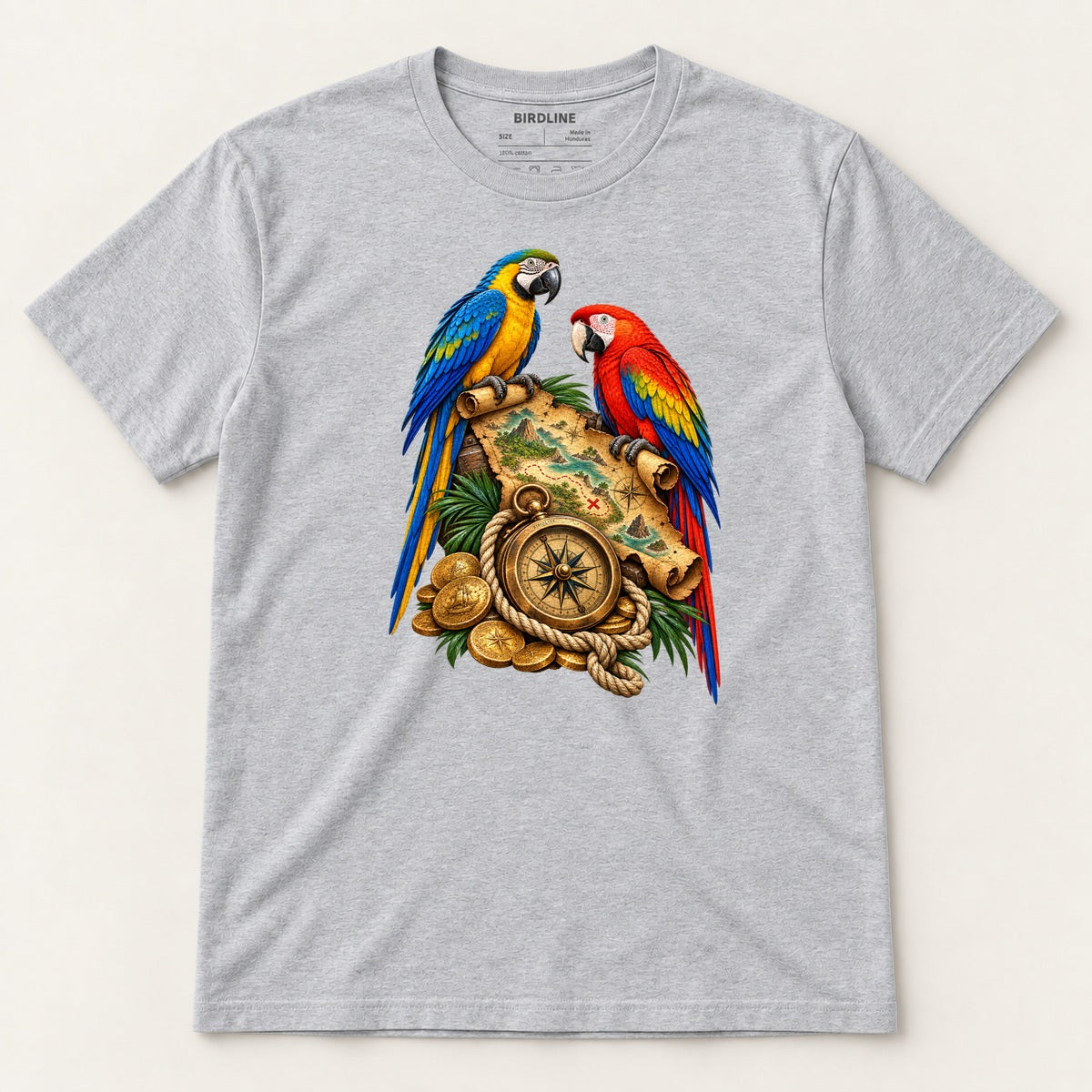 X Marks The Perch T-Shirt in Sport Grey, front view