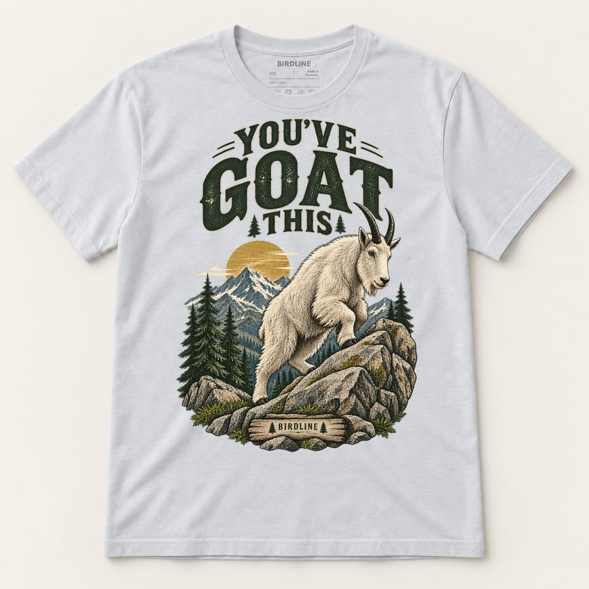 You've Goat This T-Shirt in Ice Grey, front view