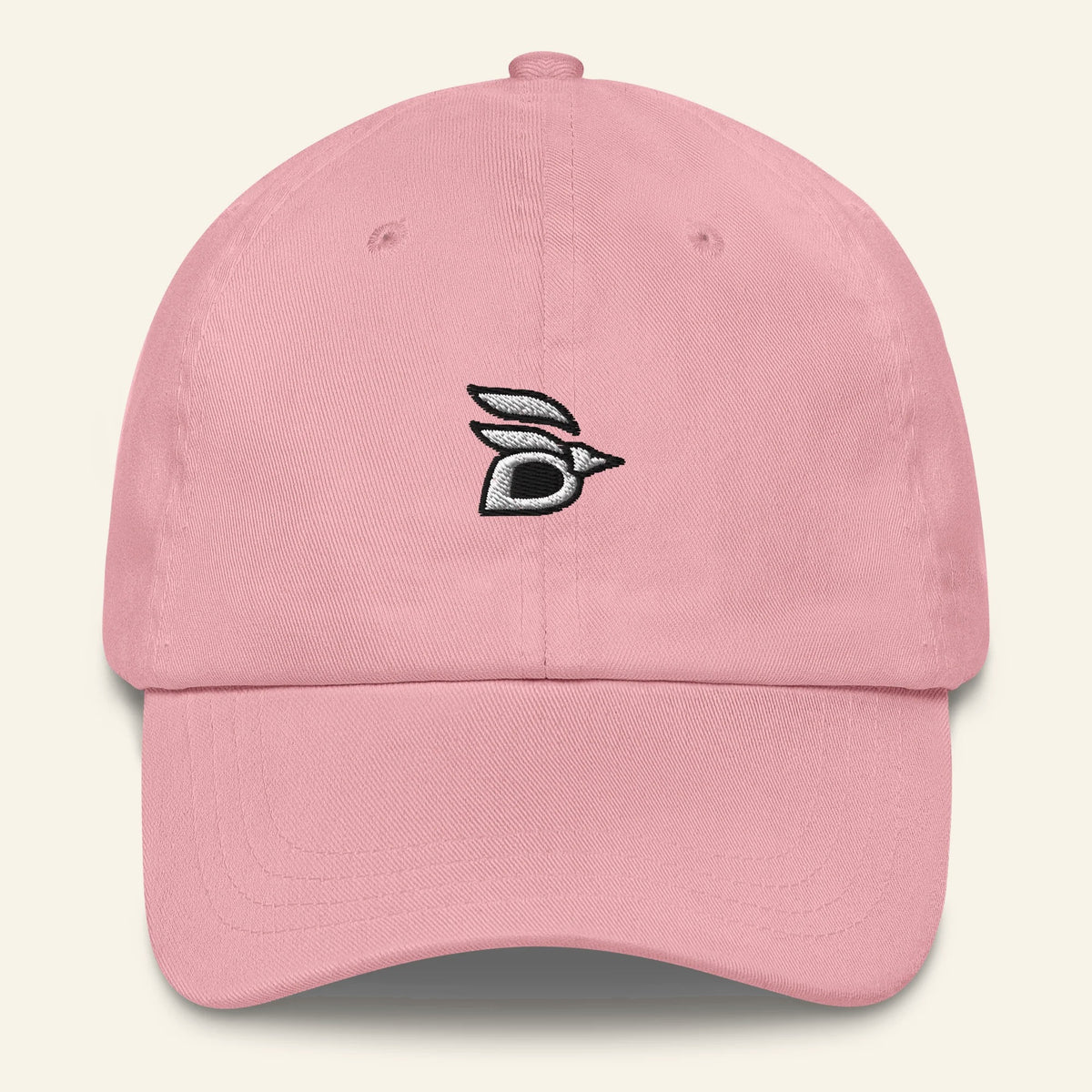Birdline Logo Dad Hat in Pink, front view