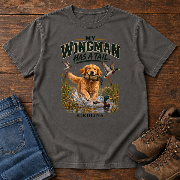My Wingman Has a Tail T-Shirt, alternate view