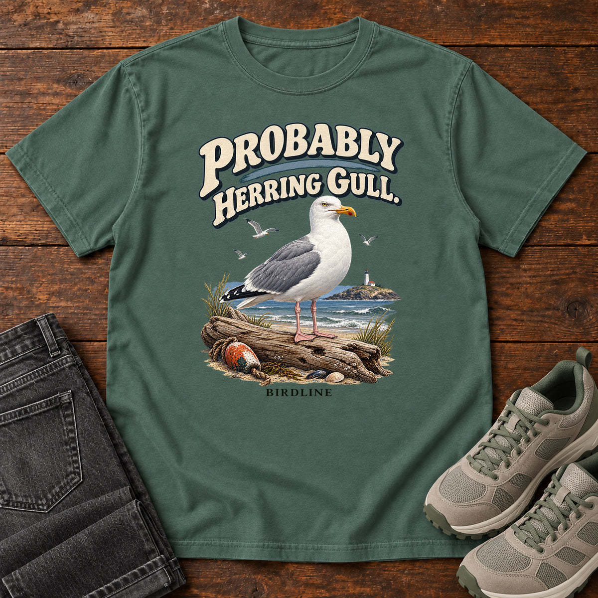 Probably Herring Gull T-Shirt in Blue Spruce