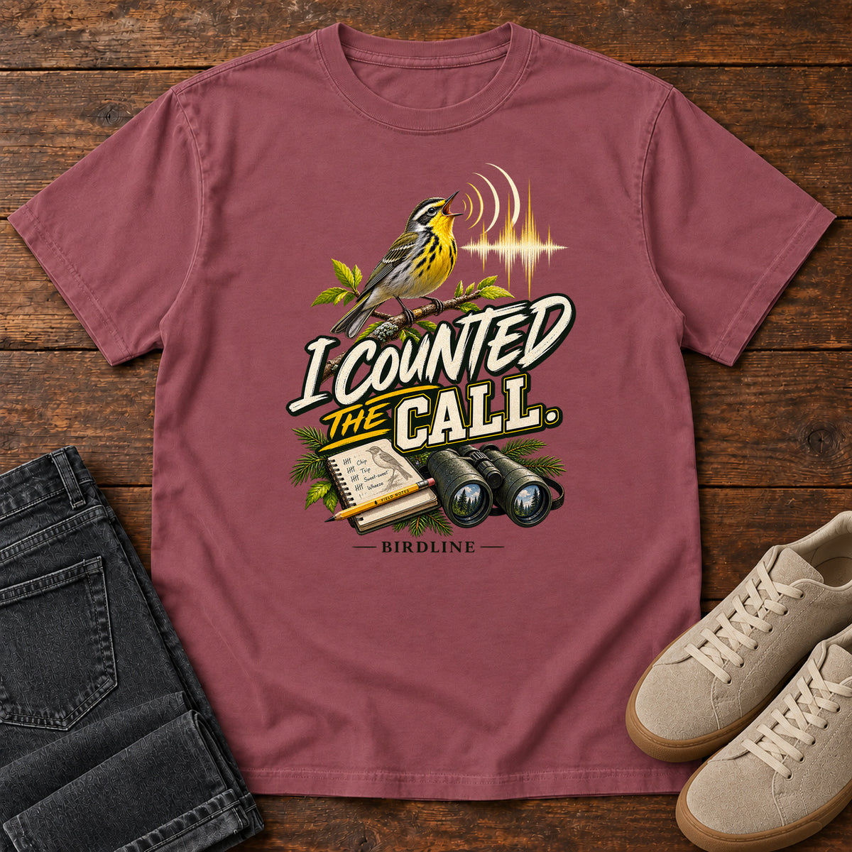 I Counted the Call Songbird T-Shirt in Brick