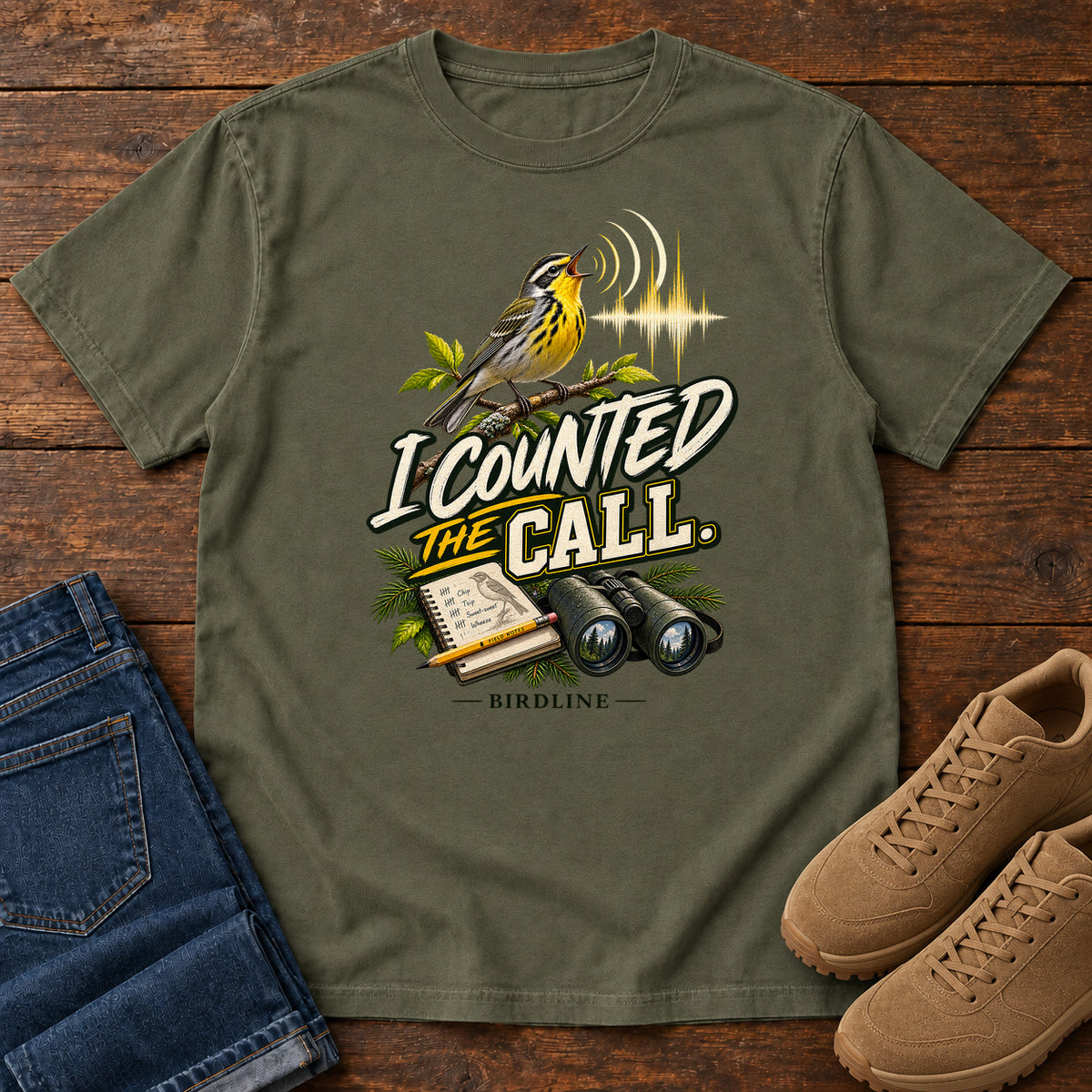 I Counted the Call Songbird T-Shirt in Sage