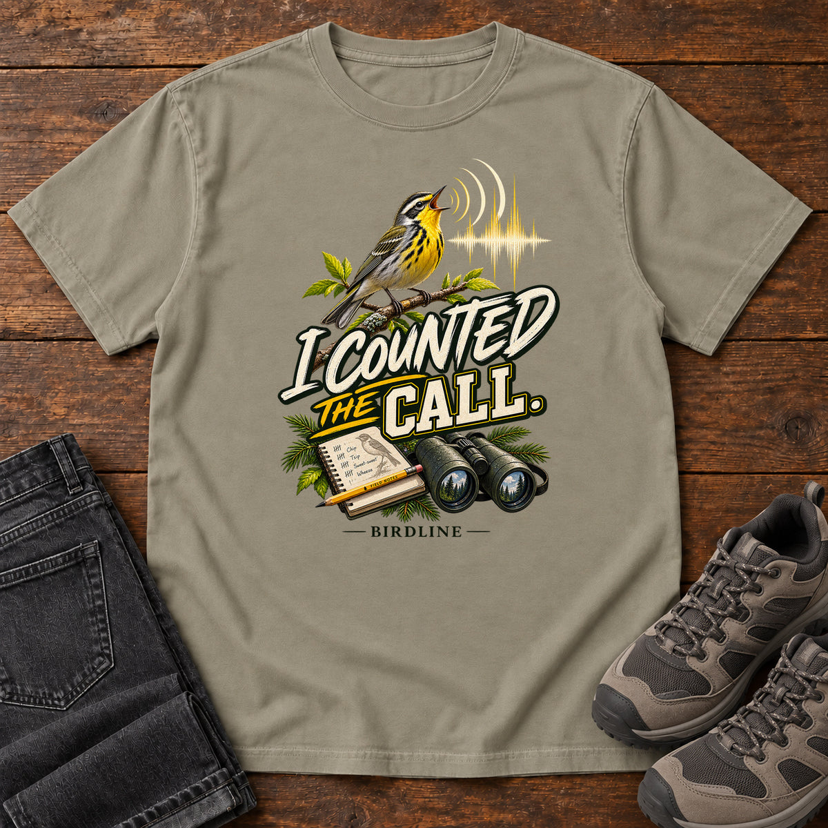 I Counted the Call Songbird T-Shirt in Sandstone