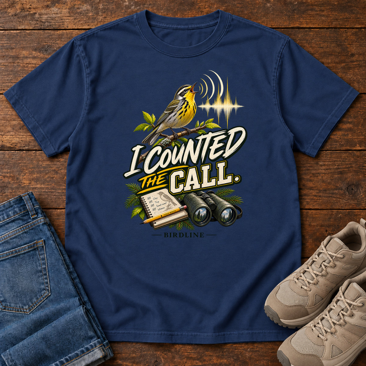 I Counted the Call Songbird T-Shirt in True Navy