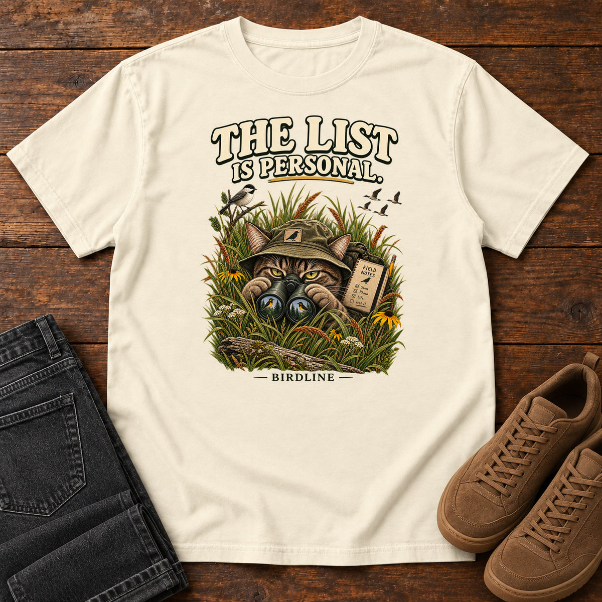 The List Is Personal Cat T-Shirt in Ivory