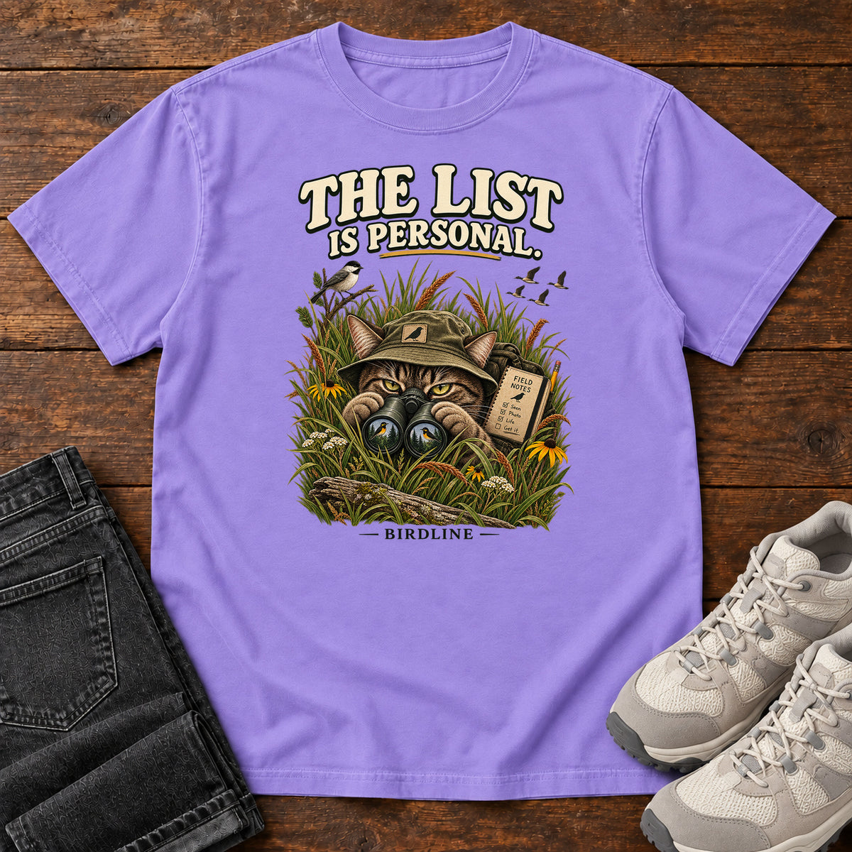 The List Is Personal Cat T-Shirt in Violet