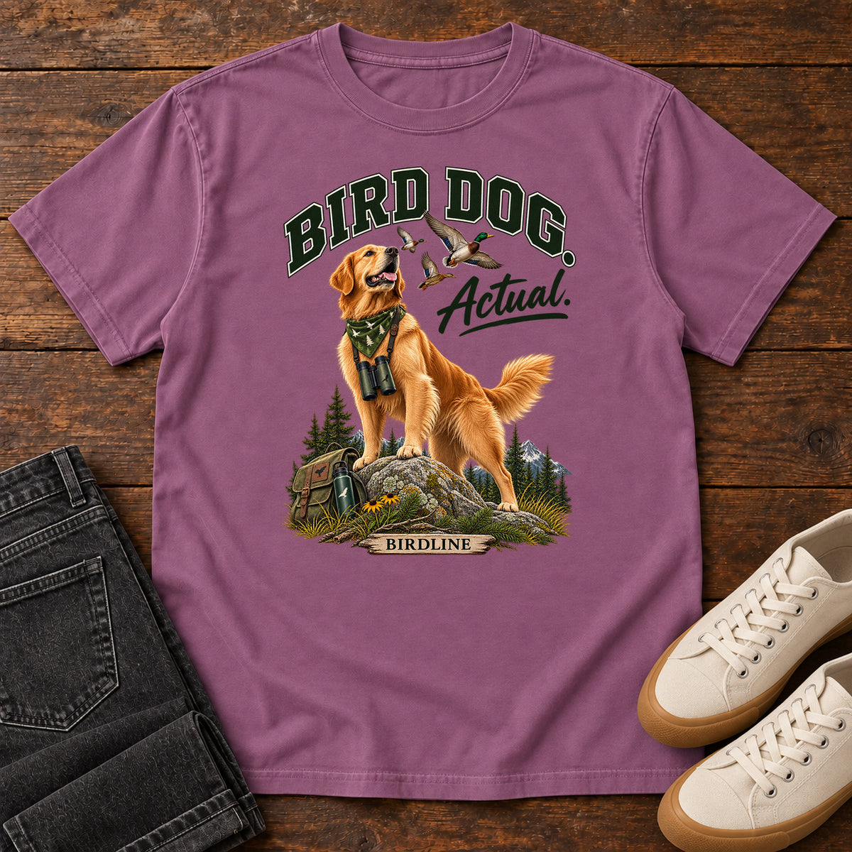 Bird Dog Actual T-Shirt in Berry