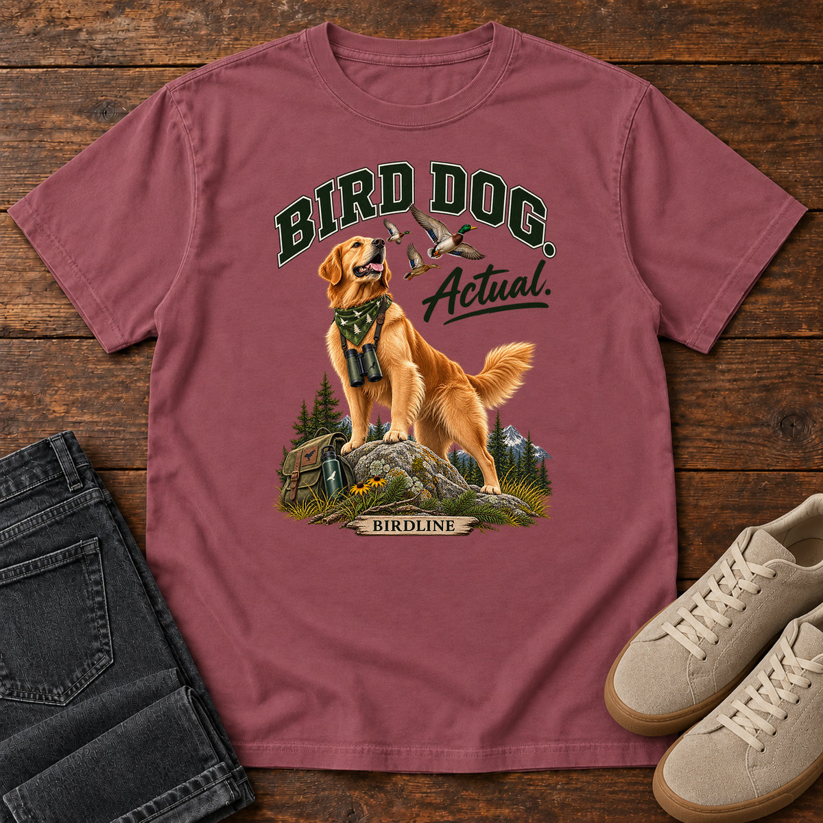 Bird Dog Actual T-Shirt in Brick