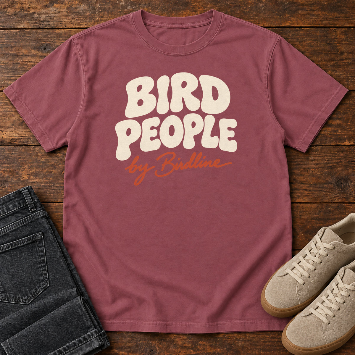 Bird People T-Shirt in Brick