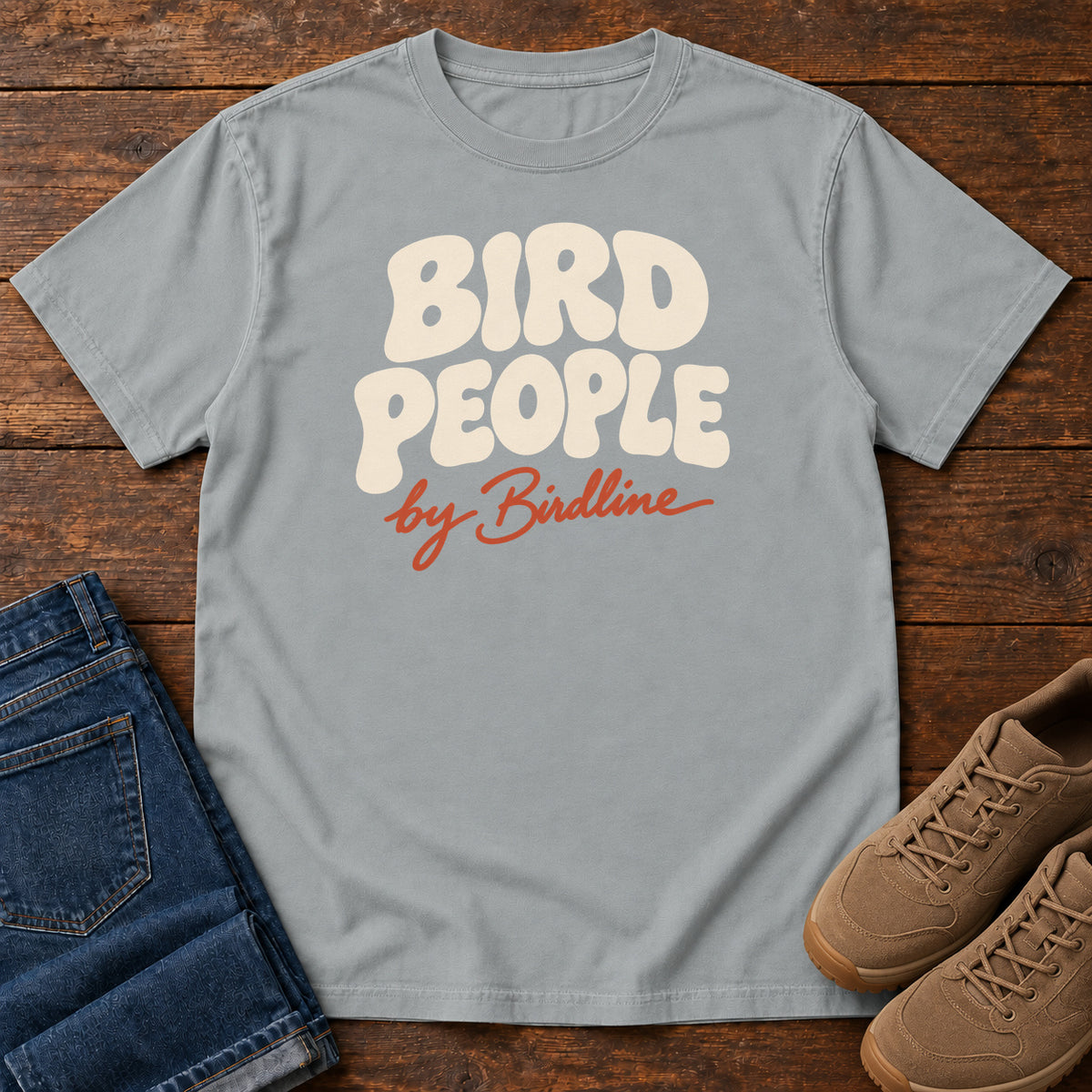 Bird People T-Shirt in Granite