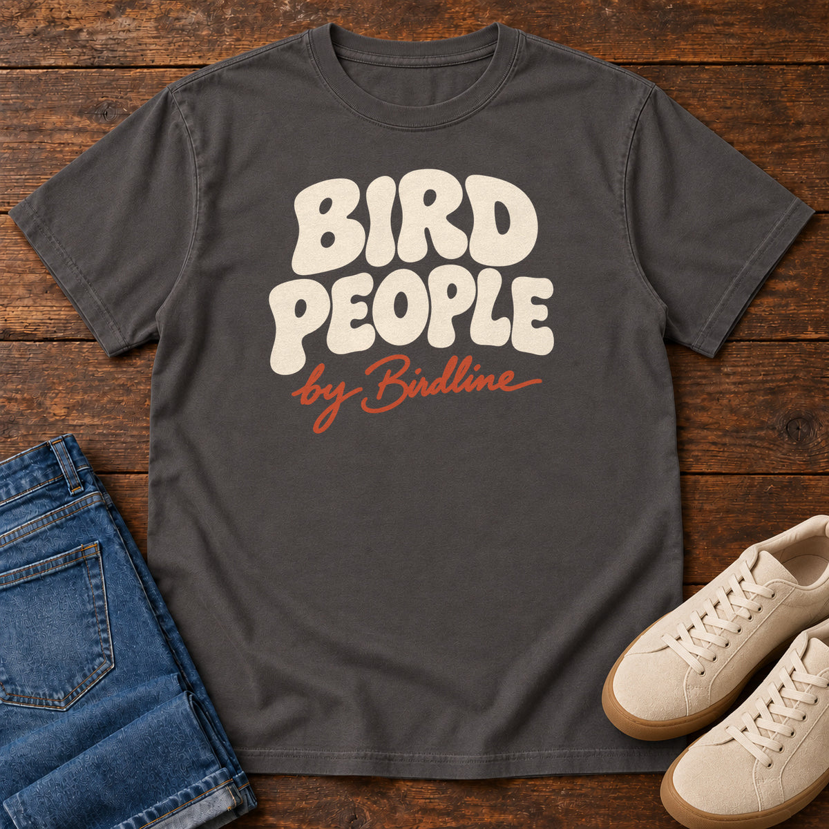 Bird People T-Shirt in Graphite