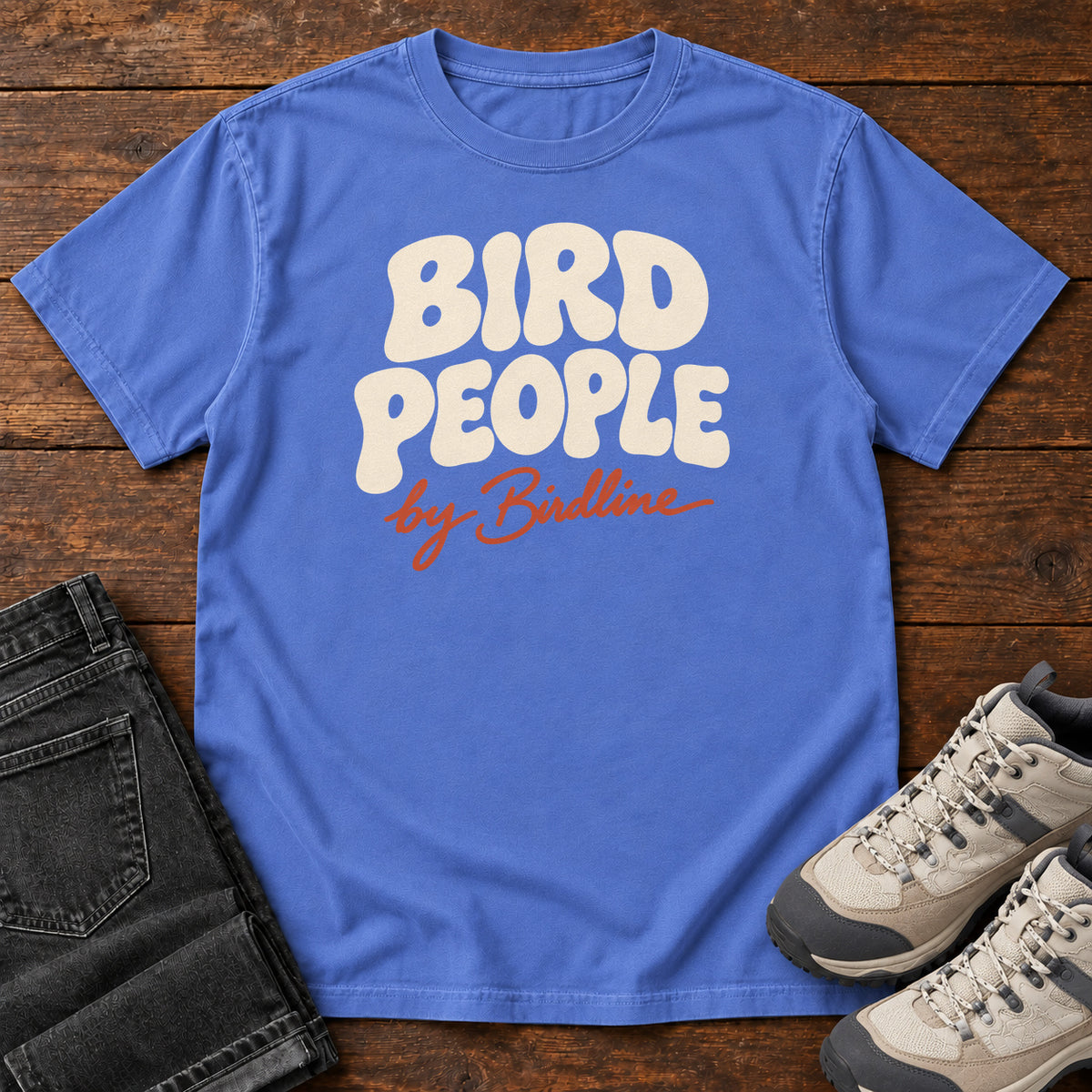 Bird People T-Shirt in Mystic Blue