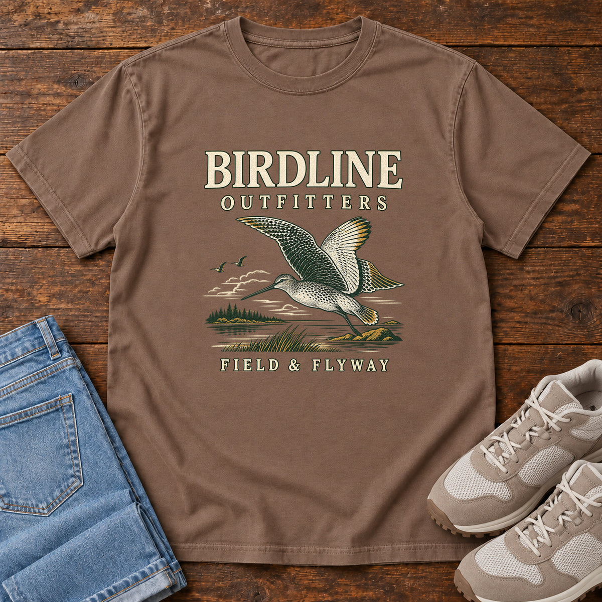 Field & Flyway T-Shirt in Espresso