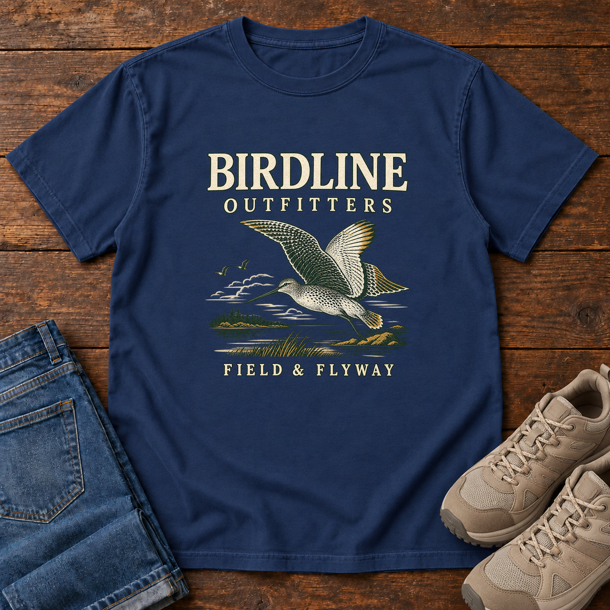 Field & Flyway T-Shirt in True Navy