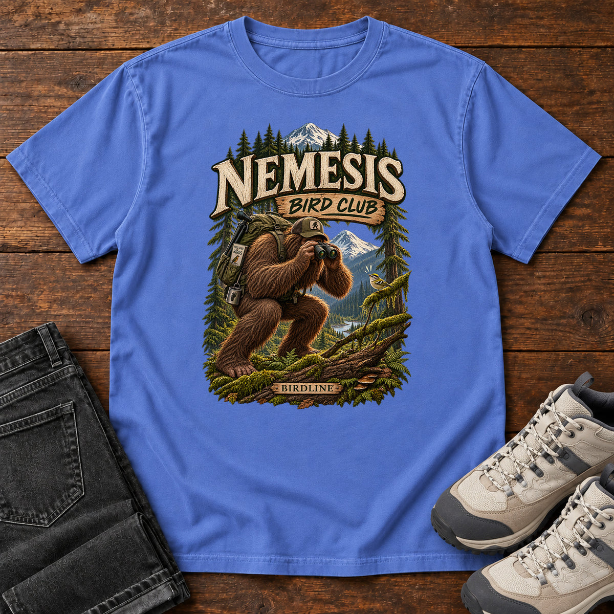 Nemesis Bird Club Bigfoot T-Shirt in Mystic Blue