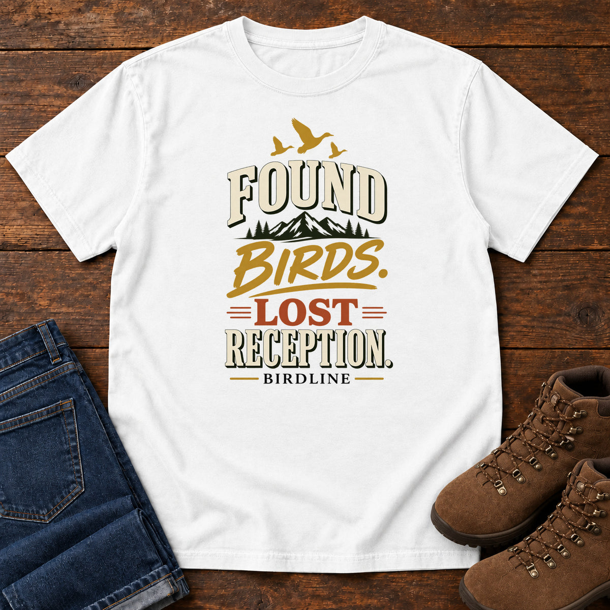 Found Birds Lost Reception T-Shirt in White