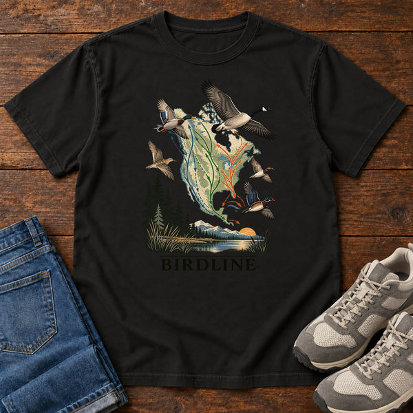 Bird Migration Map T-Shirt, alternate view