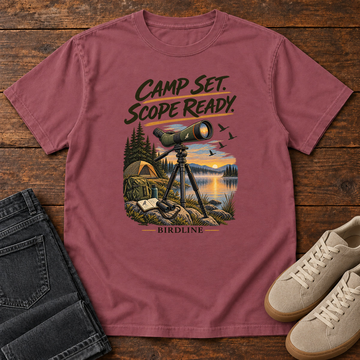 Camp Set Scope Ready T-Shirt in Brick