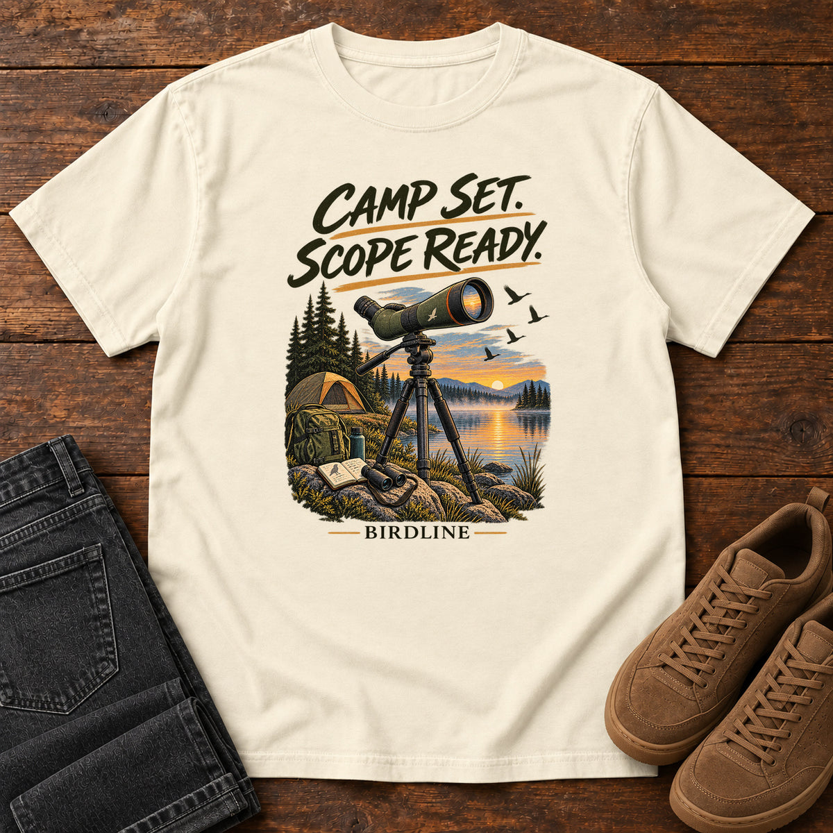 Camp Set Scope Ready T-Shirt in Ivory