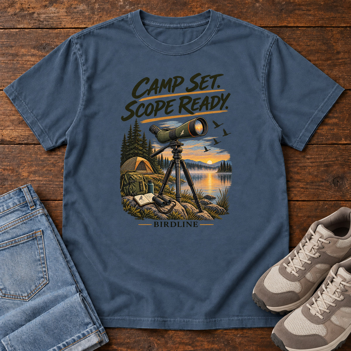 Camp Set Scope Ready T-Shirt in Midnight