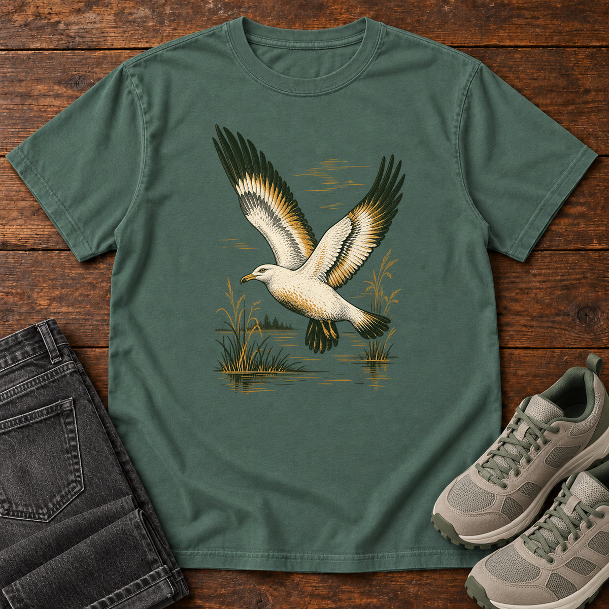 Coastal Gull T-Shirt in Blue Spruce