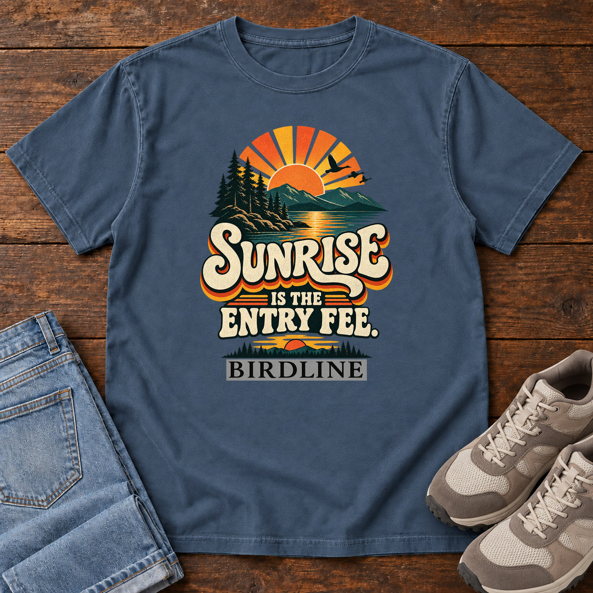 Sunrise Is the Entry Fee T-Shirt in Midnight