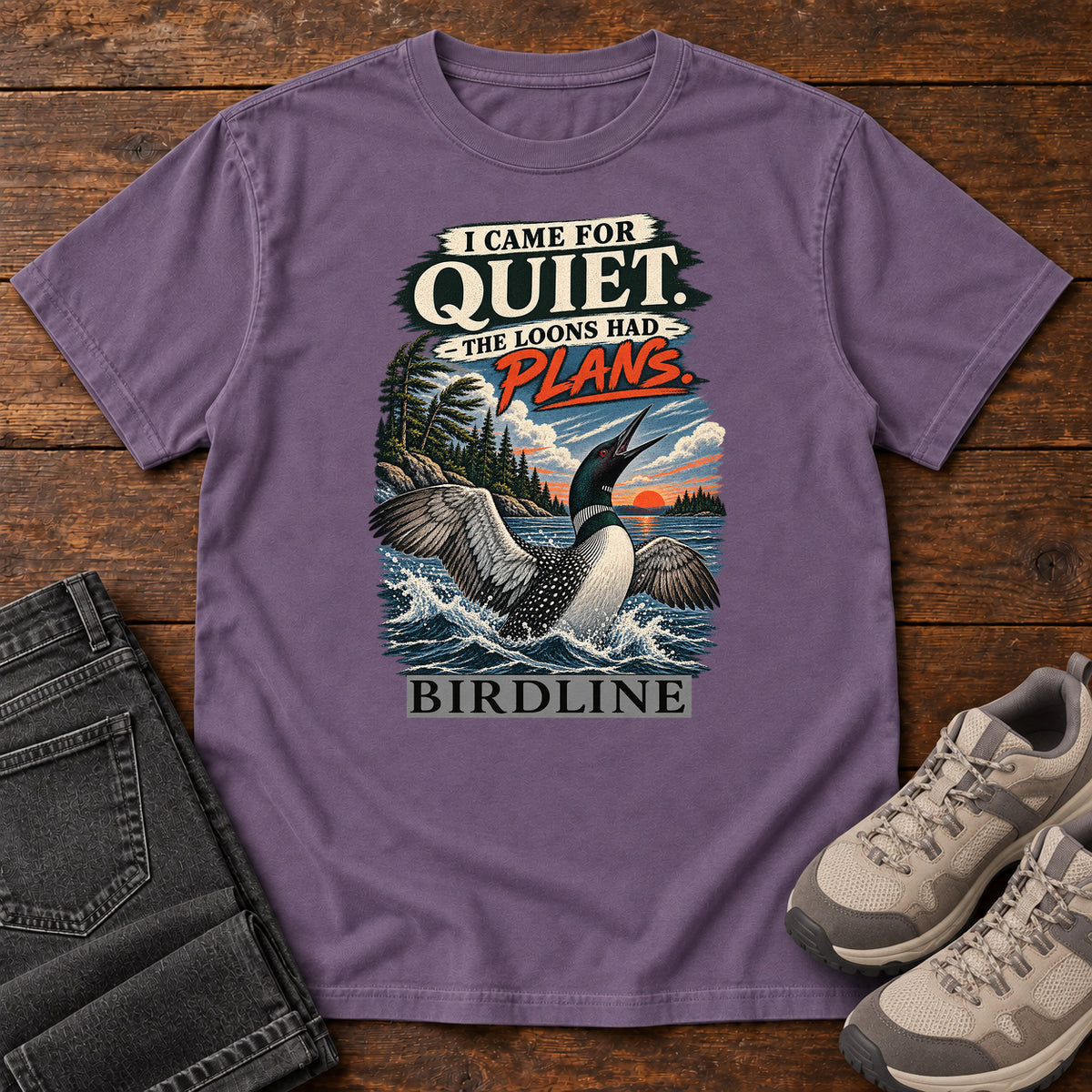 I Came for Quiet the Loons Had Plans T-Shirt in Grape